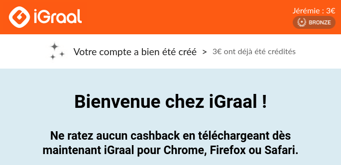 Email de confirmation de parrainage iGraal